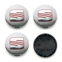4 vnt. 56 MM Automobilio ratlankio centrinis dangtelis Ratlankio stebulės apsauga nuo dulkių Emblema SEAT Leon MK1 MK2 MK3 5F Ibiza 6L 6J Altea Arona Tarraco Cupra Cordoba Silver gray