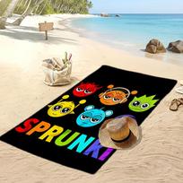 sprunki song Printed Quick Dry Beach Towel Super Absorbent Soft Lightweight Bath Towel for Pool Summer Travel 70cmx140cm(27x55inch)