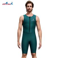 2mm Front-Zip Sleeveless Wetsuit Women Men Diving Snorkeling Swimming Surfing Warmth Protection Chloroprene Neoprene XL