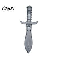 Party Game Accessories Halloween Plastic Fake Knife, Retro Pirate Weapon Prop, Vintage Style Gear Cosplay Costume for Party, Stage Performance Secret gray