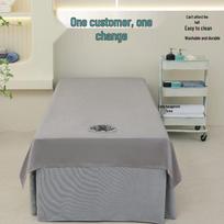 Medvilninės masažo paklodės: Atsparus dėmėms, Vienspalvis, Anga fizioterapijai ir pėdų masažui, Naudoti visais metų laikais. Custom Size pilka spalva