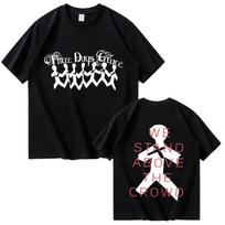 Three Days Grace Grafinis marškinėlis Roko estetika Streetwear Unisex Oversized Vasarinis Medvilninis Retro Grupės Spaudinys Marškinėliai Drabužiai Viršutiniai drabužiai M black