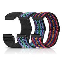 18/20/22mm Reguliuojamas Elastingas Nailoninis Dirželis Garmin Venu 4/3/2/Sq 2/Forerunner 255/265/245/955/Vivoactive 4/4S Sportiniam Laikrodžiui 18mm black