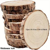 12/17/20/22/25pcs Round Wood Slices Sets for Weddings Family Party Natural Wood Slices for Christmas Various Seasons Festivals 1cm black