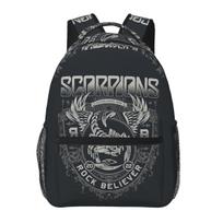 Band Scorpions Coming Home To Hannover Student Backpack School Bag Hiking Daypack for Men Women Fashion Bookbag Shoulder Bags One Size black