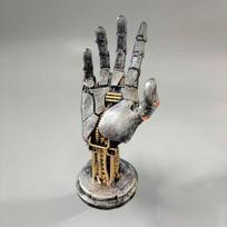 Cyberpunk mechanical arm switch handle storage computer competition desktop stand resin ornament for boys gray