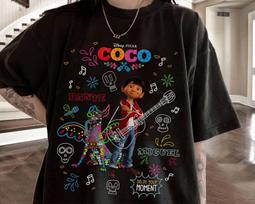 Disney Pixar Coco Miguel and Dante Seize Your Moment Retro and kids tshirt, Disney Day of the Dead Holiday Tee, Coco Miguel skeleton, Sugar skull Tee 110 black