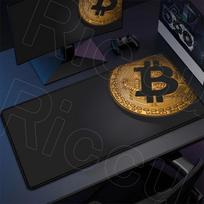 Bitcoin Logo Black Mice Mat XXL Large Computer Trader Desk Pad 40x90cm Gaming Keyboard Mousepad Office Anti-slip Washable Carpet 30x60cm black