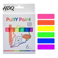 Heat Activated Craft Paint 6 Colors Popcorn Pens 3D Relief Art Pen Activated Puffy DIY Decorative for Crafts Drawing Pens Projects Works A multi