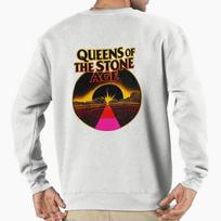 Unisex Cotton Sweater Pullover Hoodie Printed Sweater Queens Of The Stone Age Retro Synthwave -3 Pullover Sweatshirt Casual Long Sleeve Sweatshirt S (45-50kg) balta