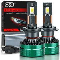 2Pcs H7 H4 Led Headlight Bulbs 6000K H1 H8 H11 Led 9005 HB3 9006 HB4 Auto Lamp High Power 140W 50000LM Canbus CSP Chips Headlamp H7 gray
