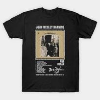 Bob Dylan John Wesley Harding Album Tracklist T Shirt Vintage Versatile Unisex Designer Clothes Stretched Graphic L beige