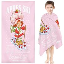 Strawberry Shortcake Kids Beach Towel Microfiber Quick Dry Cartoon Bath Swimming Towel 70cmx140cm white