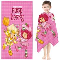 Strawberry Shortcake Kids Beach Towel Microfiber Quick Dry Cartoon Bath Swimming Towel 80cmx160cm white