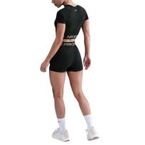 Nike Pro Dviračių Kelnės Moteriškos Jūros Dumblių/Šviesiai Citrinų/Baltos Vidutinio Intensyvumo HV2464-390 M black