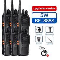 2/4/6 VNT. Baofeng BF-888S UHF dvipusis radijo siųstuvas-imtuvu 400-470MHz 16 KAN. Su ausinėmis 5 km ilgio nuotolio racija savarankiškam kelionėms USB Plug