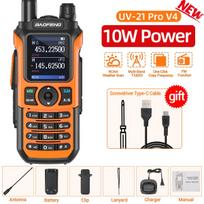 BAOFENG UV-21 PRO V4 Walkie Talkie 10W High Power Multi Band Long Range Wireless Copy Frequency Upgrade UV-21 Pro Two Way Radio US
