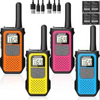 2/3/4 Pack Walkie Talkies for Adults and Kids, Long Range Rechargeable 2 Way Radios with VOX for Camping Hiking Cycling