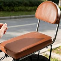 Dviračio galinė sėdynė su atlošu Minkštas kempininis paminkštinimas Keleivio Vandeniui atspari Prailginta Extended Brown