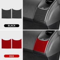 Skirta Toyota Yaris 2006 2007 2008-2011 Pilnas interjero anglies pluošto apdailos rinkinys Prietaisų skydelis ir centrinės konsolės priedai Juodas/Raudonas rinkinys Cup Holder Cover / Only Red Ca black