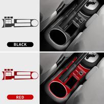 Skirta Toyota Yaris 2006 2007 2008-2011 Pilnas interjero anglies pluošto apdailos rinkinys Prietaisų skydelis ir centrinės konsolės priedai Juodas/Raudonas rinkinys Gear Shift Console / Only Red