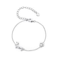 WOSTU 925 Sterling Silver miela takso šunų žavesio apyrankė moterims Originali reguliuojama gyvūno naminių letenų nuoroda Šeimos dovanų papuošalai China Mainland white