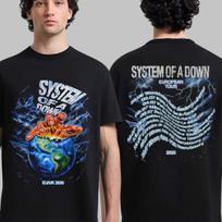 2-Sided System of a Down EU UK Tour 2026 Concert T-Shirt L gray