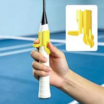 Pp Badminton Grip Aid Improve Skills Universal Tennis Racket Grip Assistance Badminton Racket Posture Correction A1 yellow
