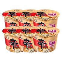 Nongshim Shin Ramyun Toomba Big Bowl Spicy Creamy Pasta Style Instant Noodles 113g (Pack of 6)