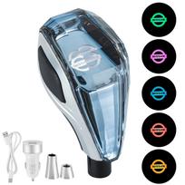 LED apšviestas kristalinis pavarų perjungimo svirties galvutė Nissan GTR Nismo 370Z Maxima Navara Sylphy Tiida X-Trail priedams sidabras