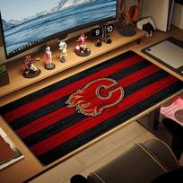 Calgary Flames Logo Color Mouse Pad Large Gaming Table Cushion Non-slip Laptop Tablet Big Mousepad XXL Mat Mini PC Playmat With Lock edge 30cmx60cm(11.8x23.6inch) red