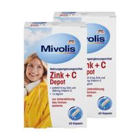 Mivolis DM Cinkas + Vitaminas C Depo 60 Tablečių x 2 vnt.