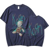 „Korn Issues“ roko grupės muzikos albumo marškinėliai Vyriški vintažiniai metalo gotikos dideli marškinėliai „Gatvės drabužiai“ Vasariniai trumpomis rankovėmis marškinėliai M gray