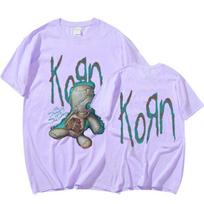 „Korn Issues“ roko grupės muzikos albumo marškinėliai Vyriški vintažiniai metalo gotikos dideli marškinėliai „Gatvės drabužiai“ Vasariniai trumpomis rankovėmis marškinėliai M gray