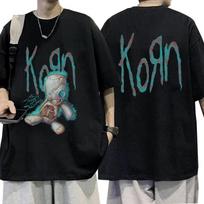 „Korn Issues“ roko grupės muzikos albumo marškinėliai Vyriški vintažiniai metalo gotikos dideli marškinėliai „Gatvės drabužiai“ Vasariniai trumpomis rankovėmis marškinėliai XXXL gray
