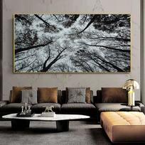 Abstraktūs augalai medžiai drobė tapyba peizažas sienų menas plakatai ir spaudiniai Cuadros gyvenamojo kambario namų dekoravimas 20x40cm gray