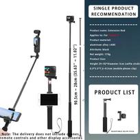 DJI Osmo Pocket 3 priedų rinkinys, Pocket 3 išplėtimo adapteris, asmenukių lazda, trikojis ir kt. - Suderinamumas: Osmo Pocket 3