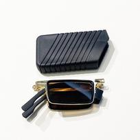 Metal Folding Sunglasses Ultra-Light Anti-Blue Metal Sunglasses Square Frame Men'S And Women'S Sunshade Sunglasses gray