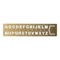 Traveler's Company Midori Žalvarinis skirtukas-šablonas Abėcėlė 42169006 - Unikalus abėcėlės dizainas užrašams ir dienoraščiams beige