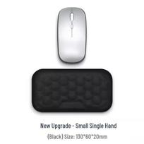 Memory Foam Wrist Support Mouse Pad & Silicone Keyboard Hand Rest white