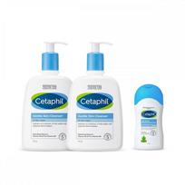 Cetaphil Gentle Skin Cleanser 473ml X 2+ Body Wash 50ml white