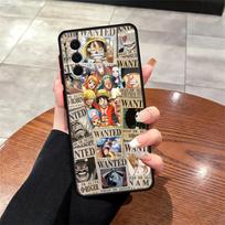 Vienas Gabalas Kapitonas Luffy dėklas Samsung Galaxy A53 A35 A36 A73 A24 A54 A52 A56 A34 A22 A25 A26 A21s nugarėlės telefono dangtelis Galaxy A32 5G black