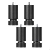 4 vnt. sriegiuotos lovos rėmo kojelės, stalo kojelės, reguliuojamos tvirtos sofos metalinės baldų kojelės Black 8cm