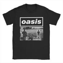 O-Oasis 90-ųjų Muzikos Roko Marškinėliai Vyriški Medvilniniai Viršutiniai Marškiniai Hip Hop O-kaklo Trumpomis Rankovėmis L gray