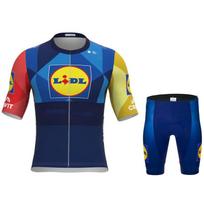 Sportinė apranga Vasara 2026 Lidl Komandos Dviratininko Džersio Rinkinys Dviračių Apranga Ropa Ciclismo Dviračių Apranga Drabužiai Vyriškas Trumpas Maillot Culotte M blue