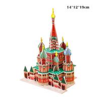 3D kartoninis dėlionė Garsūs architektūriniai pastatai Surinkimo modelis Vaikams rankų darbo „pasidaryk pats“ dėlionės žaislai brown