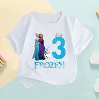 Frozen Anna Elsa Princesės Skaičių Spaudinys Mergaičių Drabužiai Gimtadienis Vaikų Marškinėliai Kūdikio Vaikų Marškinėliai 140 white