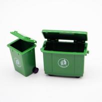 1 Set 1:12 Dollhouse Miniature Trash Can Toy Mini Sanitation Trash Cans Model Simulation Garbage Trash Bin Doll House Decor black