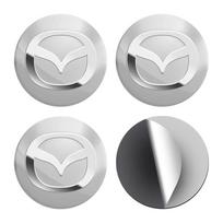 Automobilio rato centrinio dangtelio ženklelis Emblema Lipdukas Ratlankio lipdukas Mazda 2 3 5 6 M5 Ms CX-4 CX-5 CX6 M3 M6 MX3 MX5 Automobilio aksesuarai sidabras