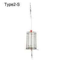 Fishing Tackle Trap Basket Fishing Bait Cage Food Feeding Aquarium Bait Feeder Fishing Lure Trap Type2-S